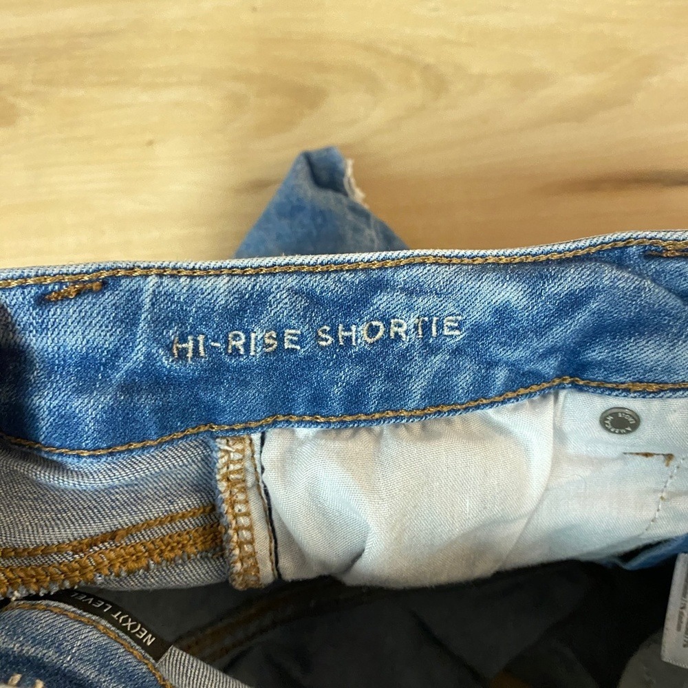 American Eagle AE High Rise Shortie Denim Jean Shorts Size 00 Lot of 3 Pair - Picture 9 of 12